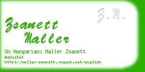 zsanett maller business card